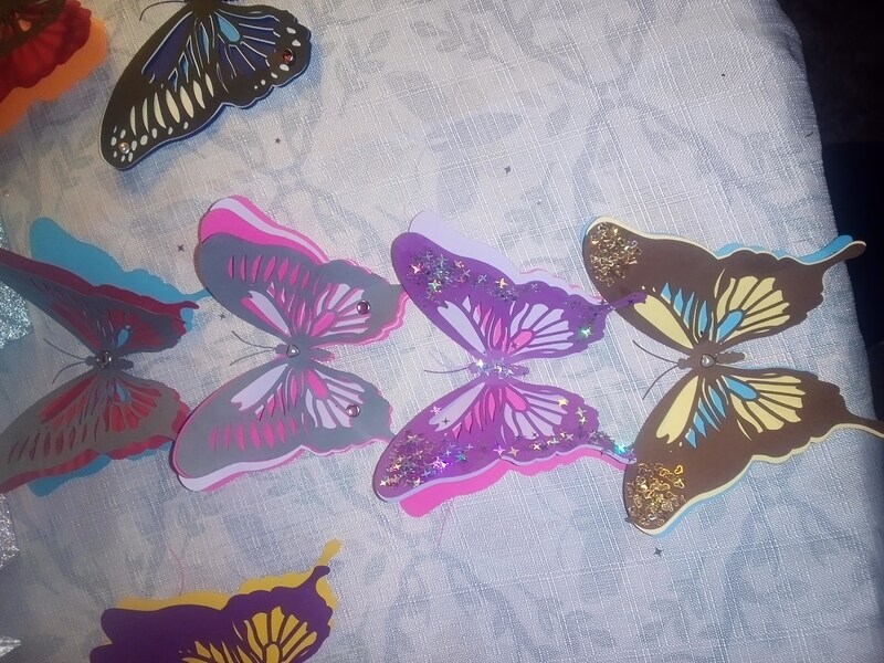 Medium 3D butterfly party decor, home decor, party favors, scrapbooking, card making